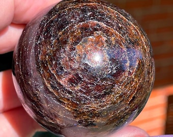 Almandine Garnet XLarge Sphere / Rare Collectors Crystal Statement Ball / Natural Garnet Sphere