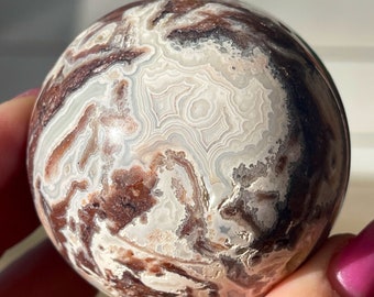 Mexican Agate Druzy Sphere | Druzy Agate | Druzy Spheres | AAA Grade Agate | Crystal Home Office decor