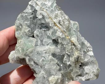 Sugar Cube Fluorite Specimen • Light Blue & Green Fluorite Mineral • AAA HQ Crystals - #F1