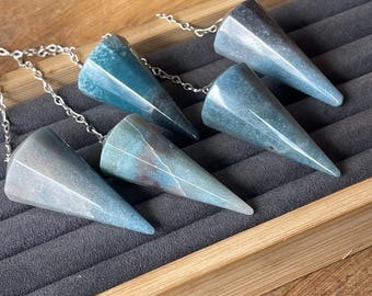 Trolleite pendulum : You Choose, Natural Blue Crystal