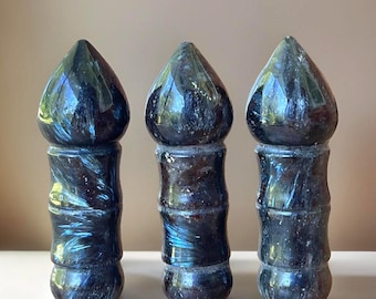 Astrophyllite Paintbrush Crystal Carving, Arfvedsonite Blue Firework, Garnet Included Mineral, Arfwedsonite, Arfvedsonite of Brooke