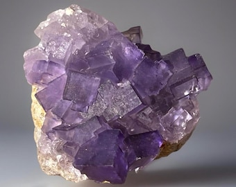 High Quality Purple Fluorite Specimen: Natural Unique Crystal, Collector's Mineral