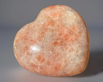 Sunstone Crystal Heart, Golden Confetti Sunstone Polished Natural Rock