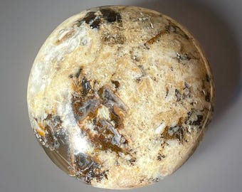 Chocolate Opal Puffy Cookie Palm, Natural Earthy Brown Opal Stone, Crystals for Gifting Collecting & Decorating, Ornamental Crystals(433)