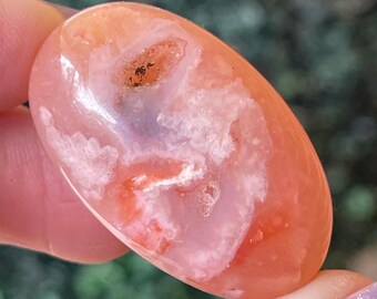 Carnelian Flower Agate HQ Small Shiva Lingam (70)