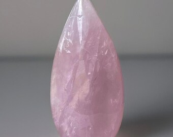 Lavender Rose Quartz Flame • Beautiful Crystal Polished Drop with Deep Pink Color • #61