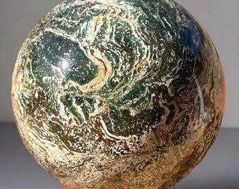Ocean Jasper Sphere, Green Sea Jasper Crystal ball