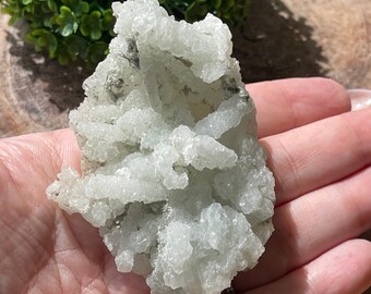 Prehnite after Laumontite Raw Rare cluster of prehnite stalactites - #1