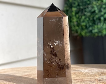 Smoky Quartz Tower Gemmy HQ Quartz with Rainbows