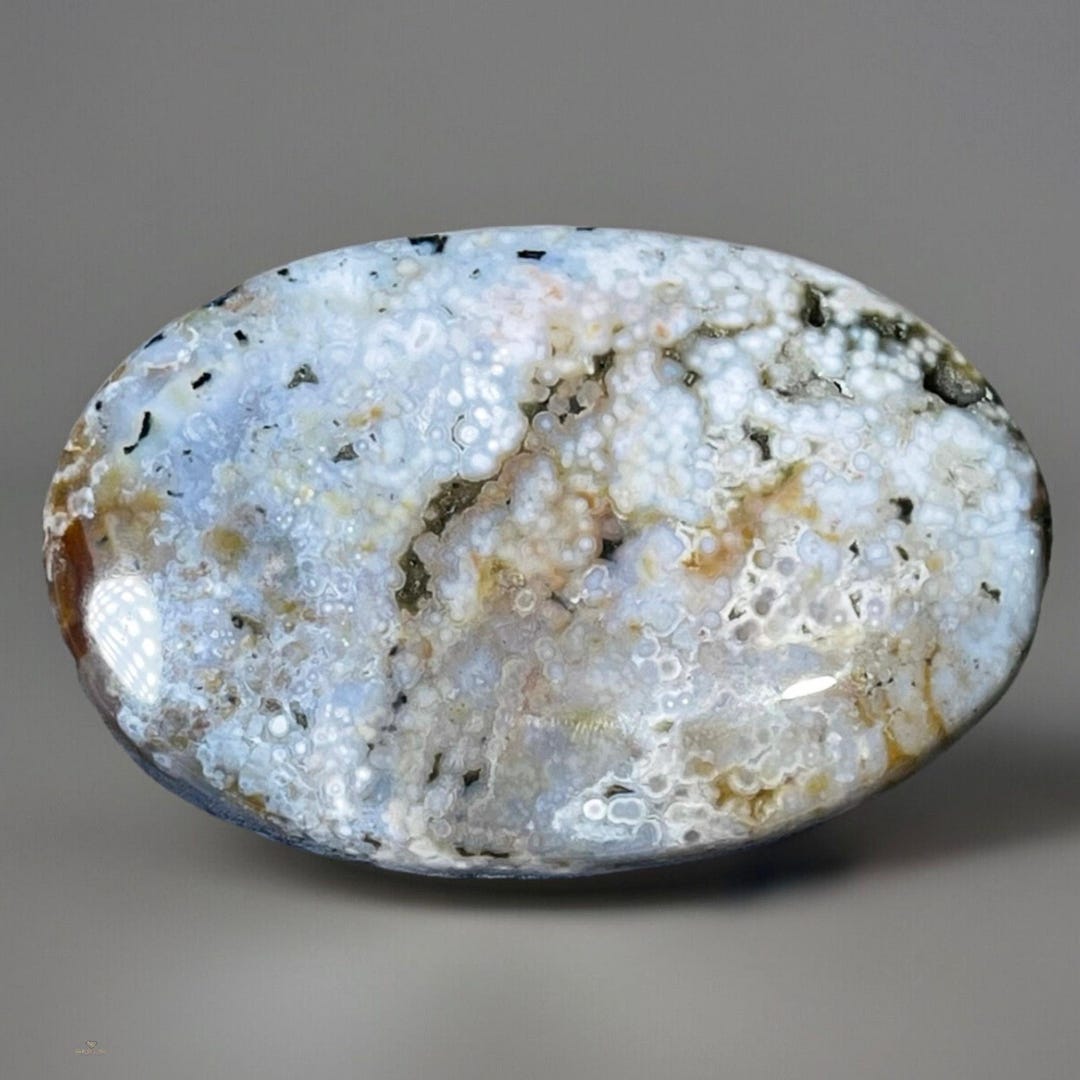 Flow Jasper Orbicular Ocean Jasper Palmstone / Blue Madagascar Jasper Large Stone ...