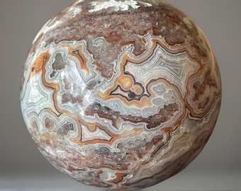 Mexican Lace Agate Sphere, Natural Agate Orb from Mexico (248)