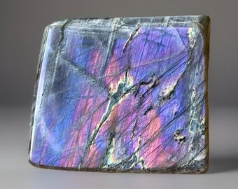 Labradorite Large Freeform, Statement Purple Labradorite with Amazing Pink Flash - #31