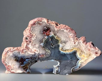 Argentina agate XL Slab, Natural Unique Rate Agate Slice