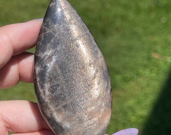 Rainbow Lattice Sunstone Teardrop Crystal Flame - #64