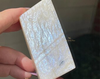 Moonstone Freeform with BLUE Gold Flash, High Quality Moonstone Slab, Rare Crystal Find