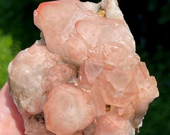 Red Tibet Quartz Cluster, Rare Natural Red Phantom Quartz Point Mineral Specimen - New Find