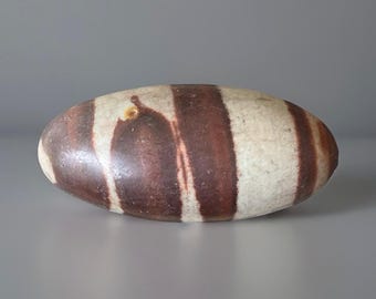Narmada River Shiva Lingam, XL Narmadeshwar Shiva From India, Narmada Shiva Lingam River Polished, Natural Stone for Meditation