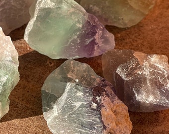 Raw Rainbow Fluorite Crystal