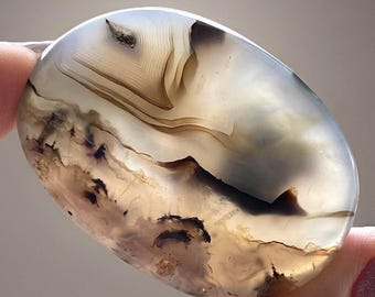 Dendritic Jelly Agate palmstone stunning inclusions - Polished Pocket Crystal Gemstone (69)