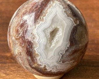 Mexican Agate Druzy Sphere , HQ Agate Ball