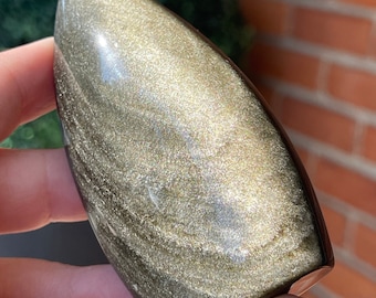 Golden Obsidian Flame Freeform - No.76
