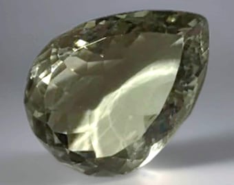 90ct Pear Cut Prasiolite – Collector’s Dream Stunning Gemstone, One of a kind Natural Gem