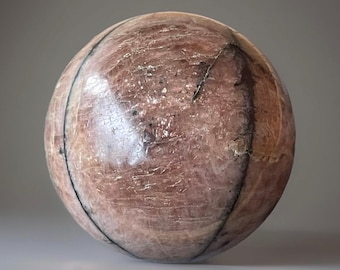 Chiastolite Sphere • Flashy Andalusite Cross Stone • Natural Crystal from Spain • Cross-Pattern Formation • Rare Metaphysical Mineral (290)