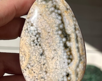 8th Vein Ocean Jasper Freeform • Orbicular Jasper Crystal Flame • AAA Madagascar Jasper