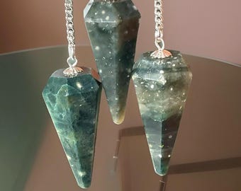 Ocean Jasper pendulum : You Choose, Natural Bubble Jasper Crystal