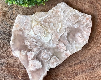 Flower Agate Slab Pink flowers HQ Crystals