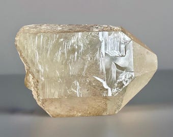 Natural Citrine Crystal Point from Brazil – Golden Quartz, Untreated, High Clarity, Etched Stone, Raw Mineral Specimen, Rare Collectors Gem