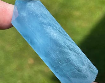 Aquamarine Crystal Tower - Deep Blue Jelly Aqua Point (76)