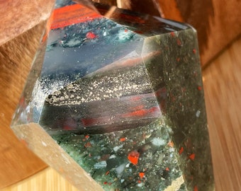 Bloodstone Cupcake |Crystal carvings | AAA Grade Bloodstone with Pyrite | Crystal Home Decor