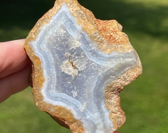 Blue Lace Agate Rough Specimen with Sparkly Druzy, Collector’s Agate, AAA HQ Crystals A Must-Have Collectible, Raw Blue Agate