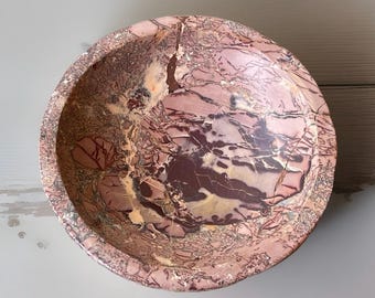 Mookaite Jasper Crystal Large Bowl • Jewelry Trinket Dish • Colorful Natural Stone Home Decor Gift