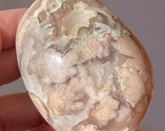 Flower Agate XL Crystal Palm Stone
