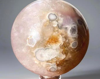 Pink Amethyst Sphere - Unique Nature Crystal Ball - Meditation & Relaxation Gift