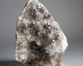 Smoky Quartz Crystal XLarge Cluster, Collector Specimen for Activation, Meditation, Grids & Display, Statement Chocolate Brown Quartz