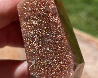 Arusha Sunstone Tower - Colorful Confetti Flash Rare Crystals