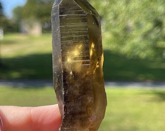 CONGO CITRINE Point, Phantom Smoky Citrine Raw Point, Raw Natural Citrine Point