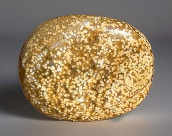 Ocean Jasper Large Palmstone full of Bubbles, Orbicular Madagascar Jasper, Meditation Rocks, Crystal Gifts, Travel Stone