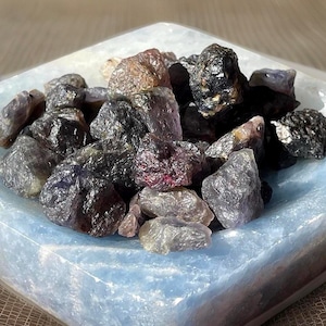 Iolite Rough some with Sunstone and Pink Confetti, Rare Find Cordierite, Dichroite, Water Sapphire, Rainbow lattice Iolite sunstone