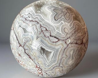 Mexican Crazy Lace Agate XL Sphere, Natural Agate Polished Specimen (67)