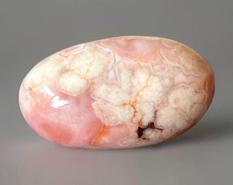 Carnelian Flower Agate HQ Small Shiva Lingam (79)