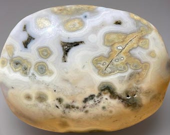 Orbicular Ocean Jasper Polished Natural palmstone • Unique Jasper Crystal