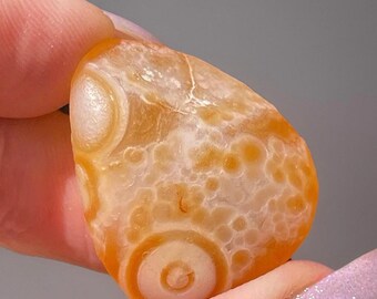 Gobi Eye Agate with Beautiful Orbicular Patterns, High Quality AAA Grade Collectors Edition, Rare desert agate Find, #15