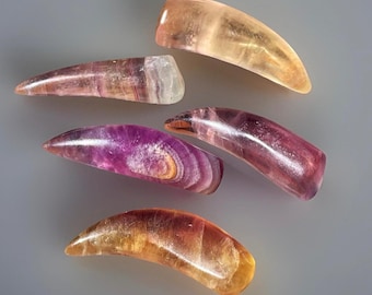 Candy Fluorite Crystal Fang Carvings