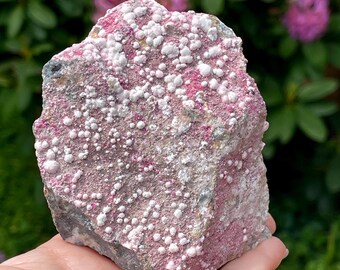 Cobalt calcite Specimen • XLarge Rough Erythrite Cobalt Bloom • Pink Cobalt • Unique Rare crystal • mineral specimen