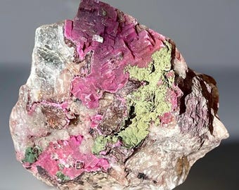 Cobaltoan DOLOMITE with Malachite Specimen - Kakanda Mine