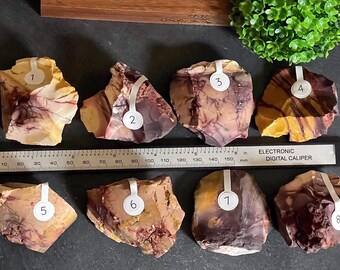 Spider Vein Colorful Mookaite Jasper Rough Stones | Purple Yellow